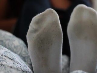 сексуальные белые носки дразнить