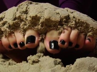ноги песок